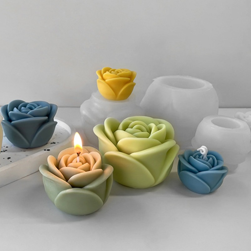 Candle Making Gel Wax - Valentine's Day rose flower silicone candle