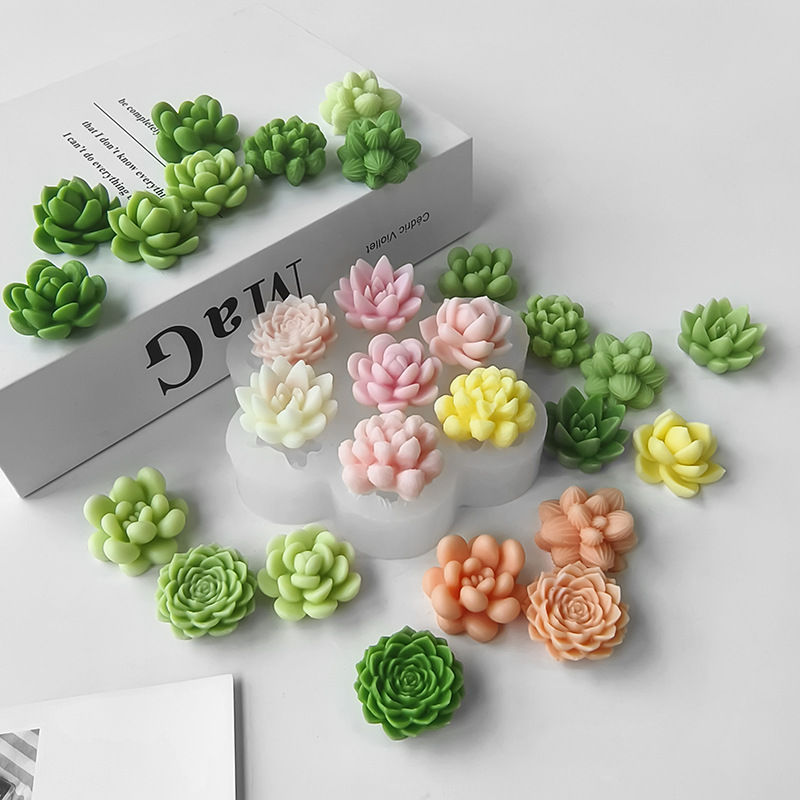 7 In1 Succulent Cactus Silicon - مراجعة Candle Making Gel Wax وسعره