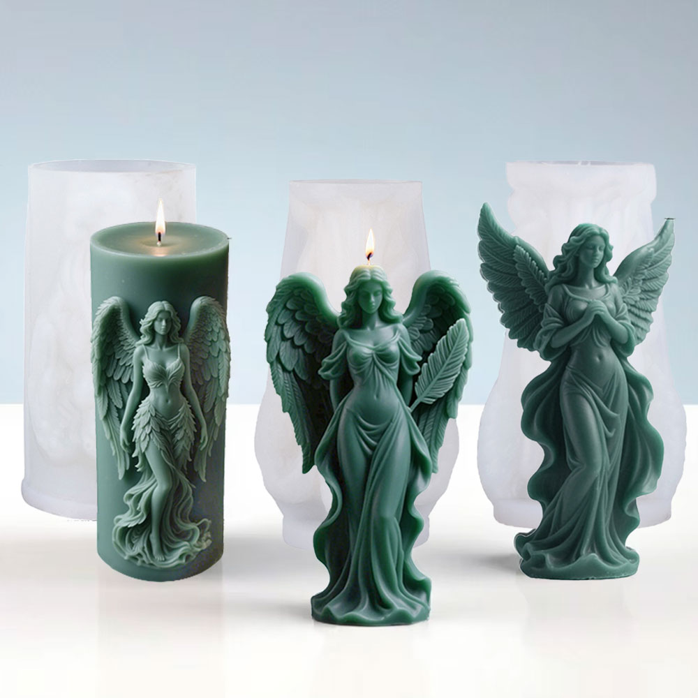 Wings Goddess Scented Silicone - مراجعة Candle Making Video وسعره