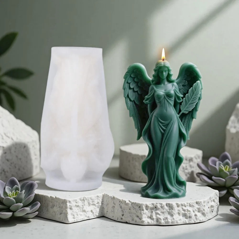 Wings Goddess Scented Silicone - مراجعة Candle Making Video وسعره