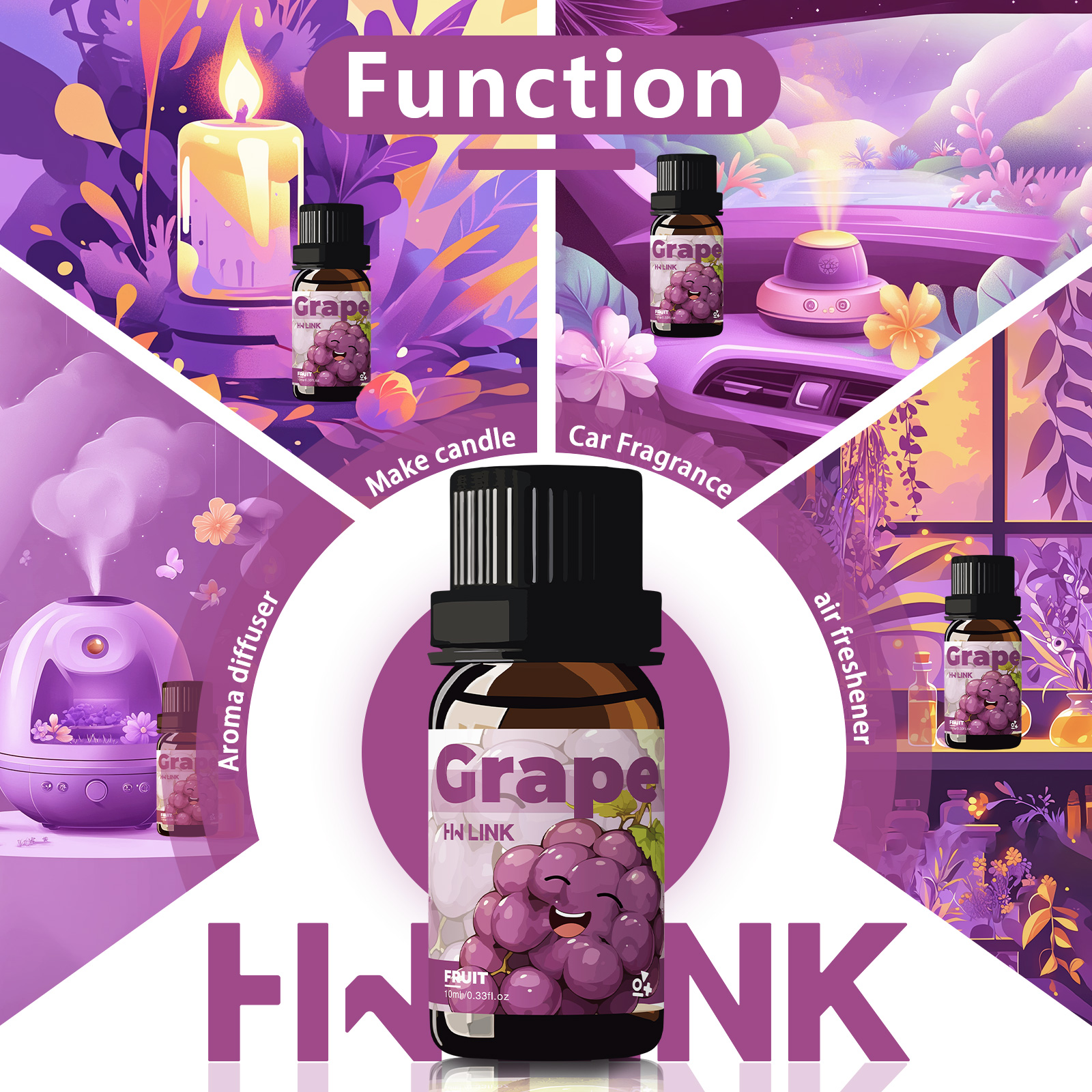 Grape Essential Oil 10ml  Grap - مراجعة Candle Making Essential Oil وسعره