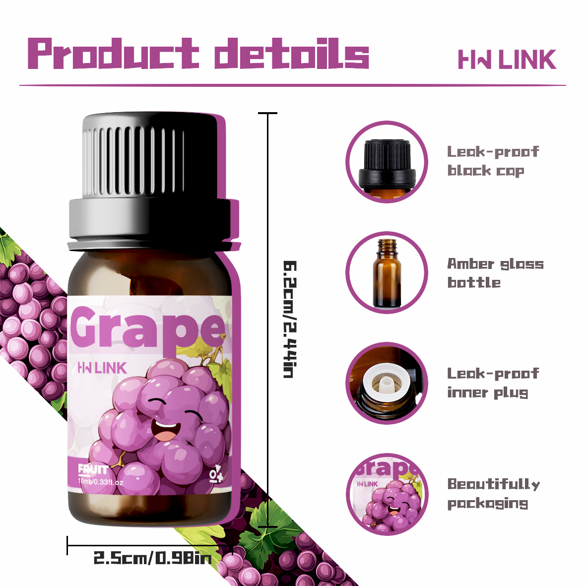 Grape Essential Oil 10ml  Grap - مراجعة Candle Making Essential Oil وسعره