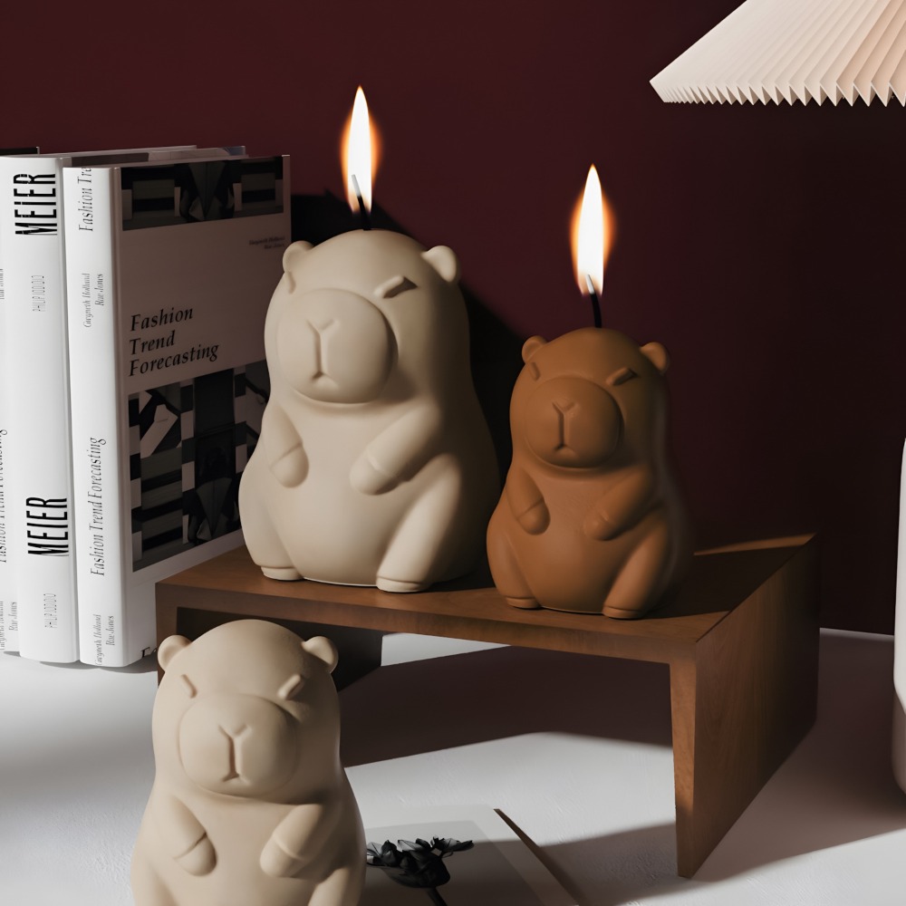 Standing Capybara Scent Candle - مراجعة Candle Making Video وسعره