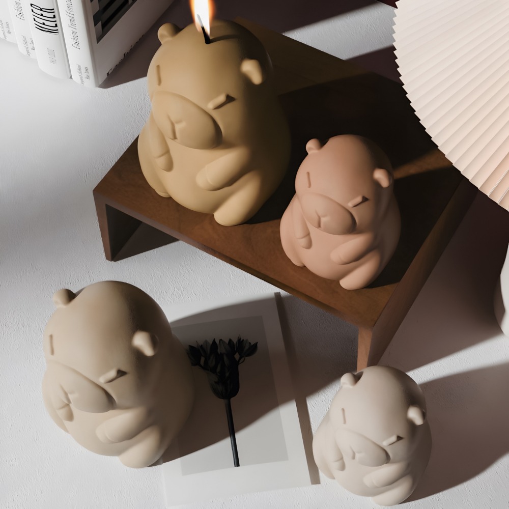 Standing Capybara Scent Candle - مراجعة Candle Making Video وسعره