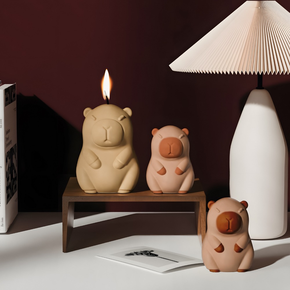 Standing Capybara Scent Candle - مراجعة Candle Making Video وسعره