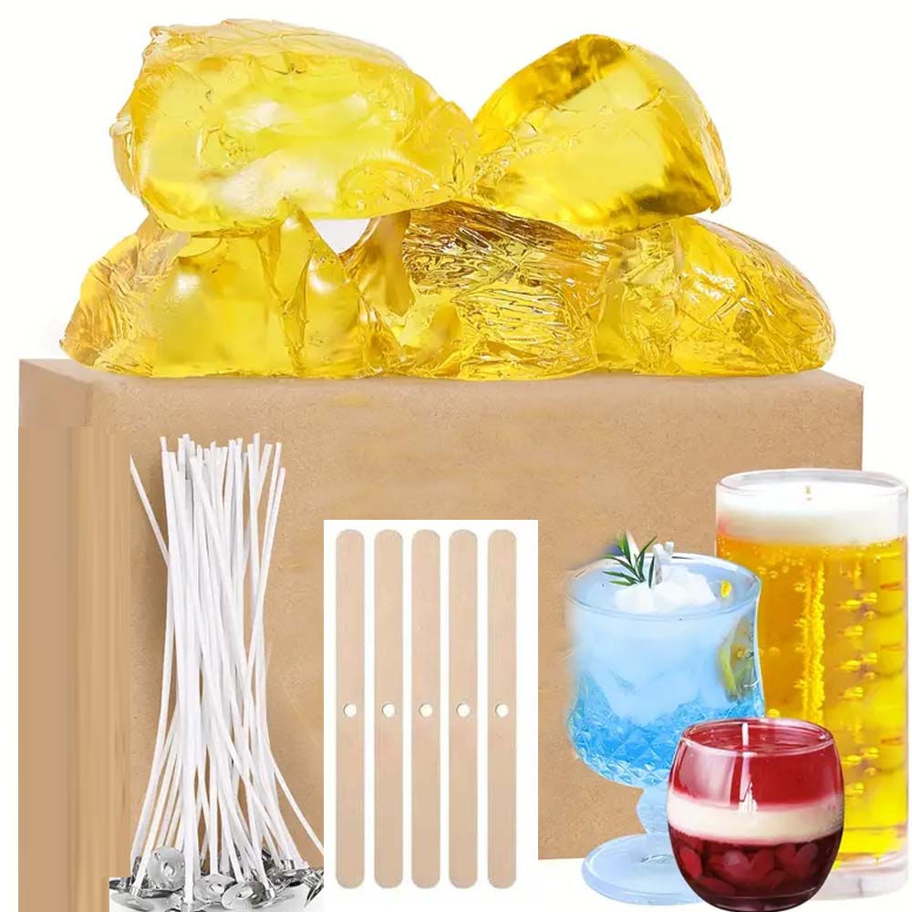 200g Yellow Clear Gel Jelly Wa - مراجعة Candle Making Gel Wax وسعره