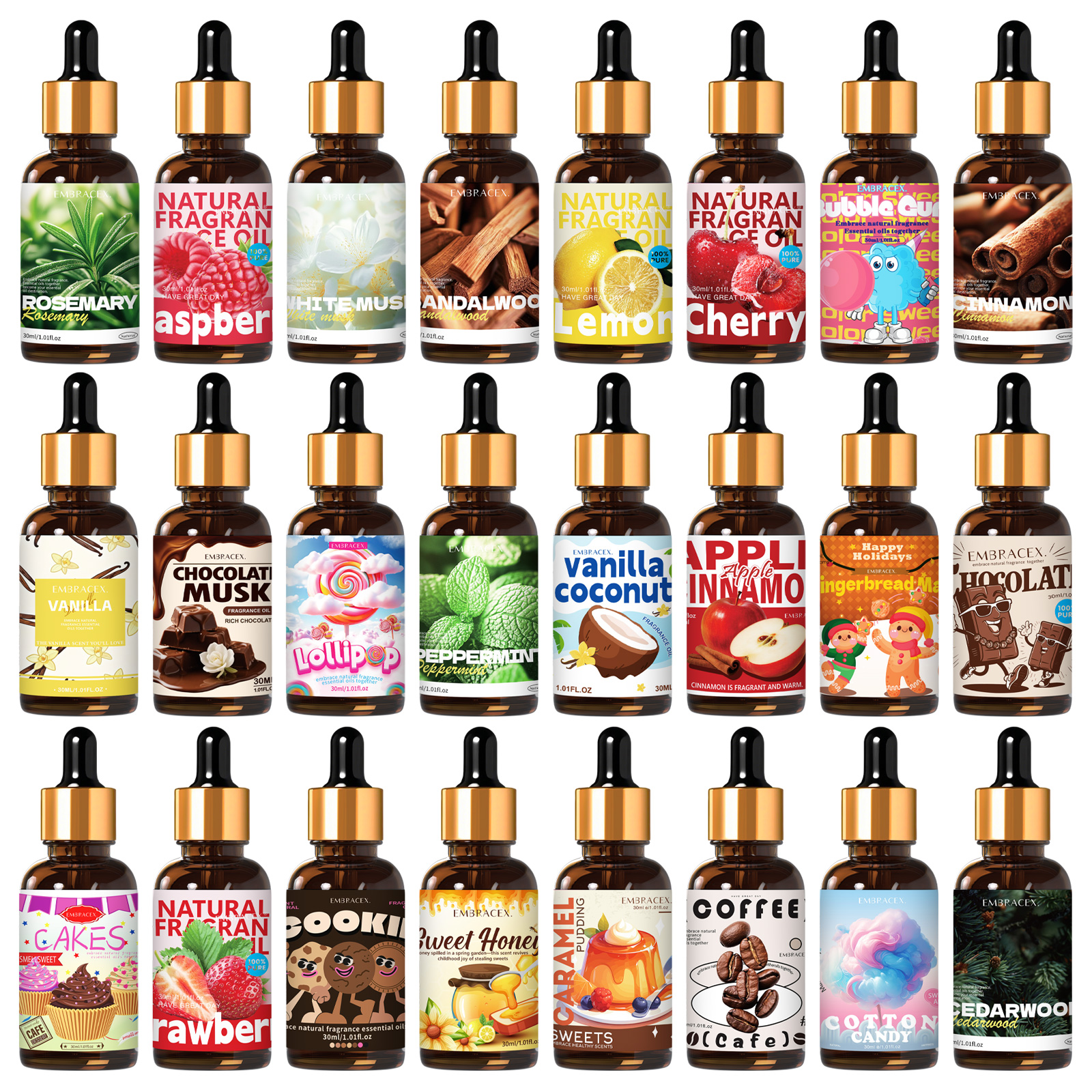 36 Type 30ml Essential Oil Lon - مراجعة Candle Making Essential Oil وسعره