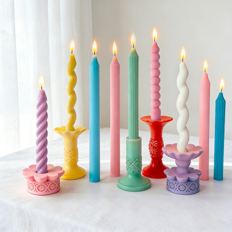 Long Spiral Silicone Candle Mo - مراجعة Candle Making Video وسعره