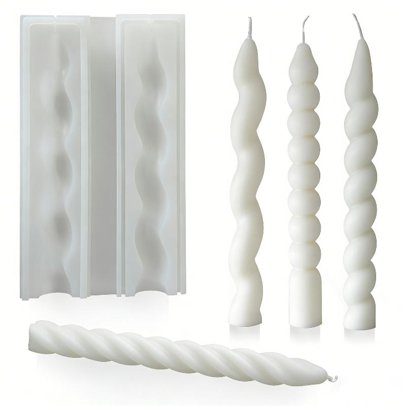 Long Spiral Silicone Candle Mo - مراجعة Candle Making Video وسعره