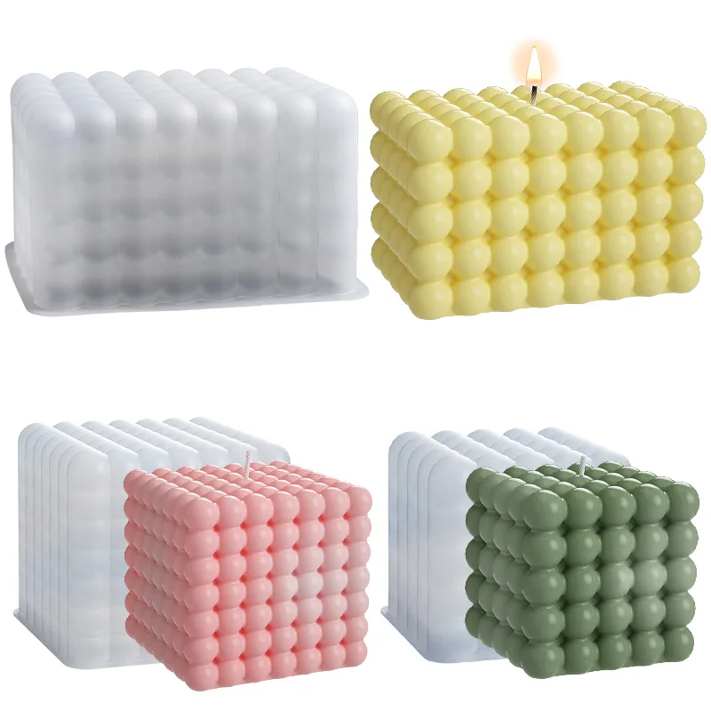 Large Bubble Cube Candles Sili - مراجعة Candle Making Gel Wax وسعره