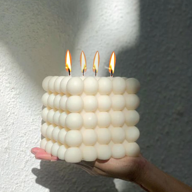 Large Bubble Cube Candles Sili - مراجعة Candle Making Gel Wax وسعره