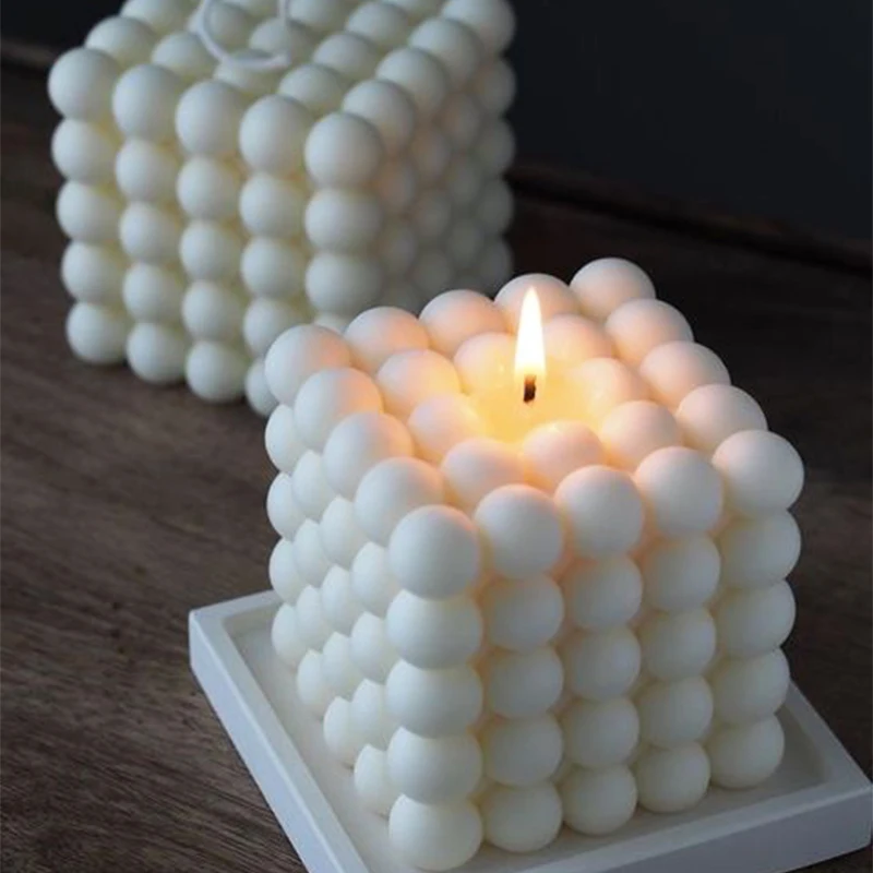 Large Bubble Cube Candles Sili - مراجعة Candle Making Gel Wax وسعره