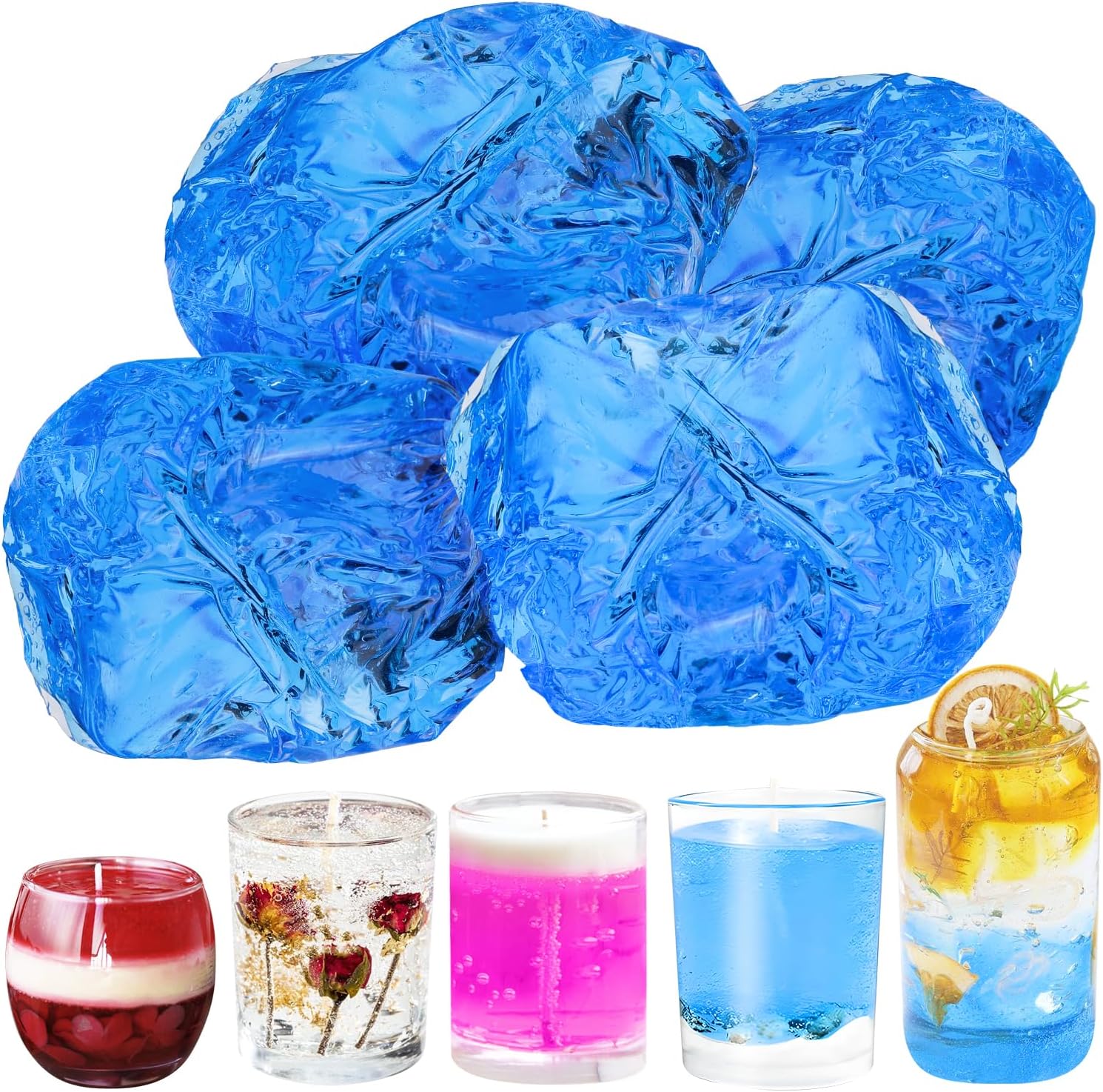 100G Blue Clear Wax for Candle - مراجعة Candle Making Gel Wax وسعره