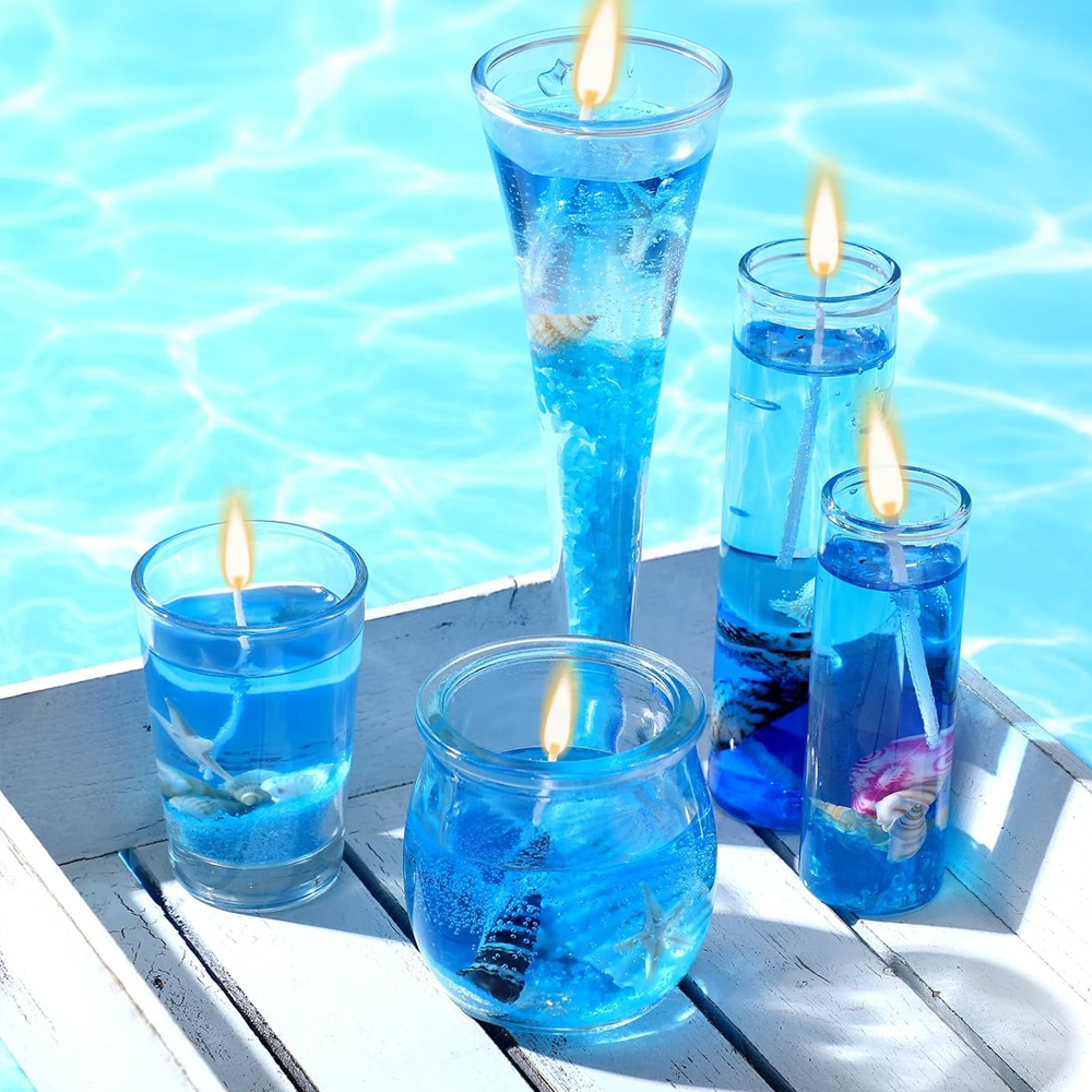 100G Blue Clear Wax for Candle - مراجعة Candle Making Gel Wax وسعره