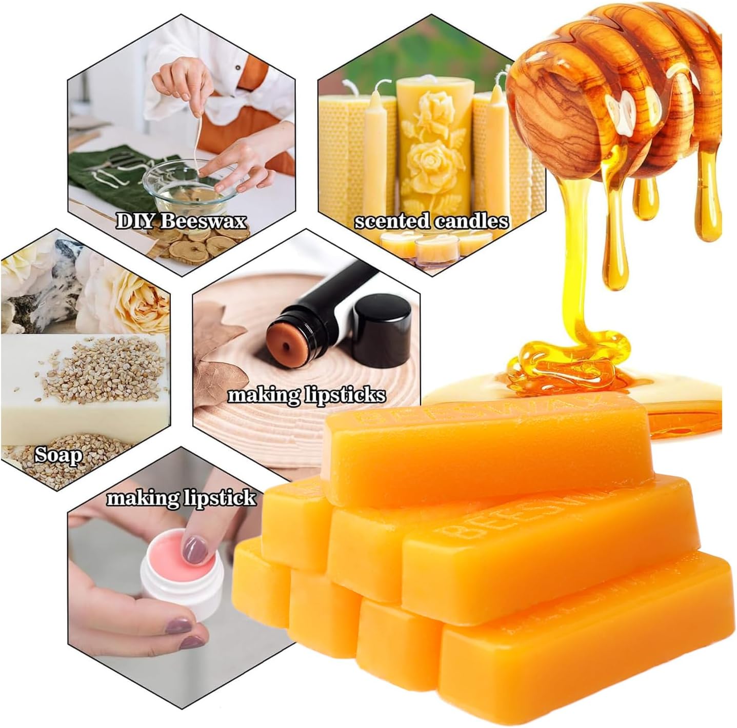 Beeswax Bar, Candle Wax Block  - مراجعة Candle Making Video وسعره