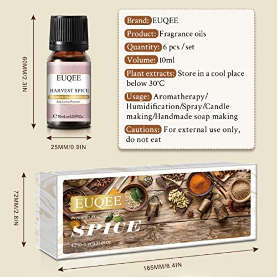 EUQEE 6PCS Spice Autumn Fragra - مراجعة Candle Making Fragrances وسعره