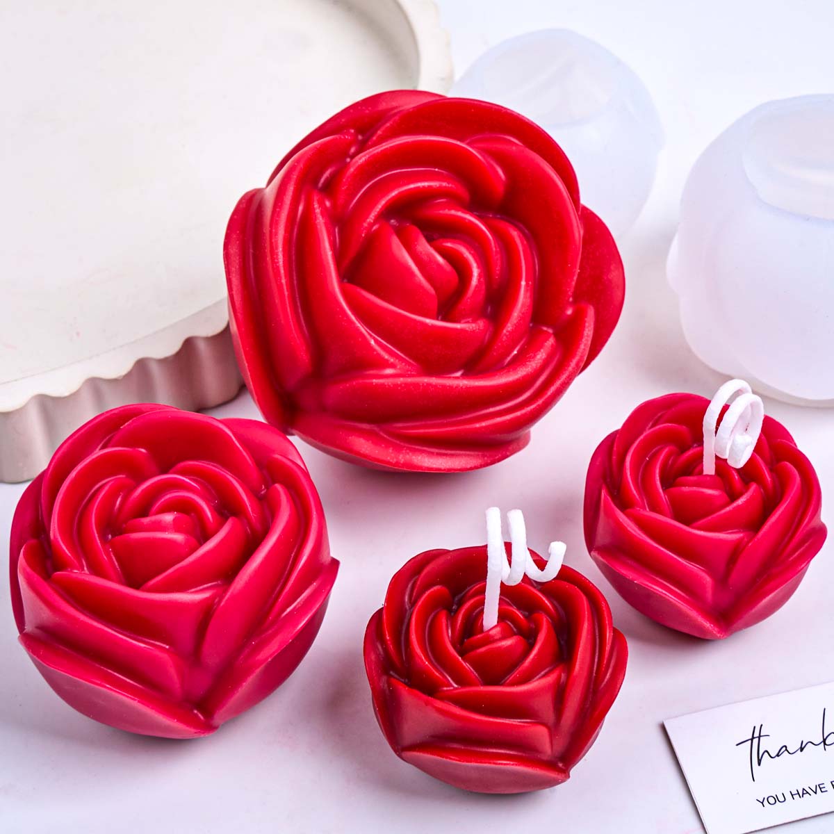 3D Flower Shape Silicone Candl - مراجعة Candle Making Gel Wax وسعره