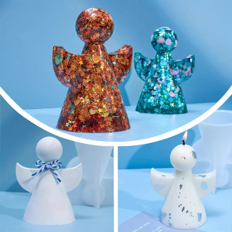 2 Pack Silicone Angel Resin Mo - مراجعة Candle Making Gel Wax وسعره