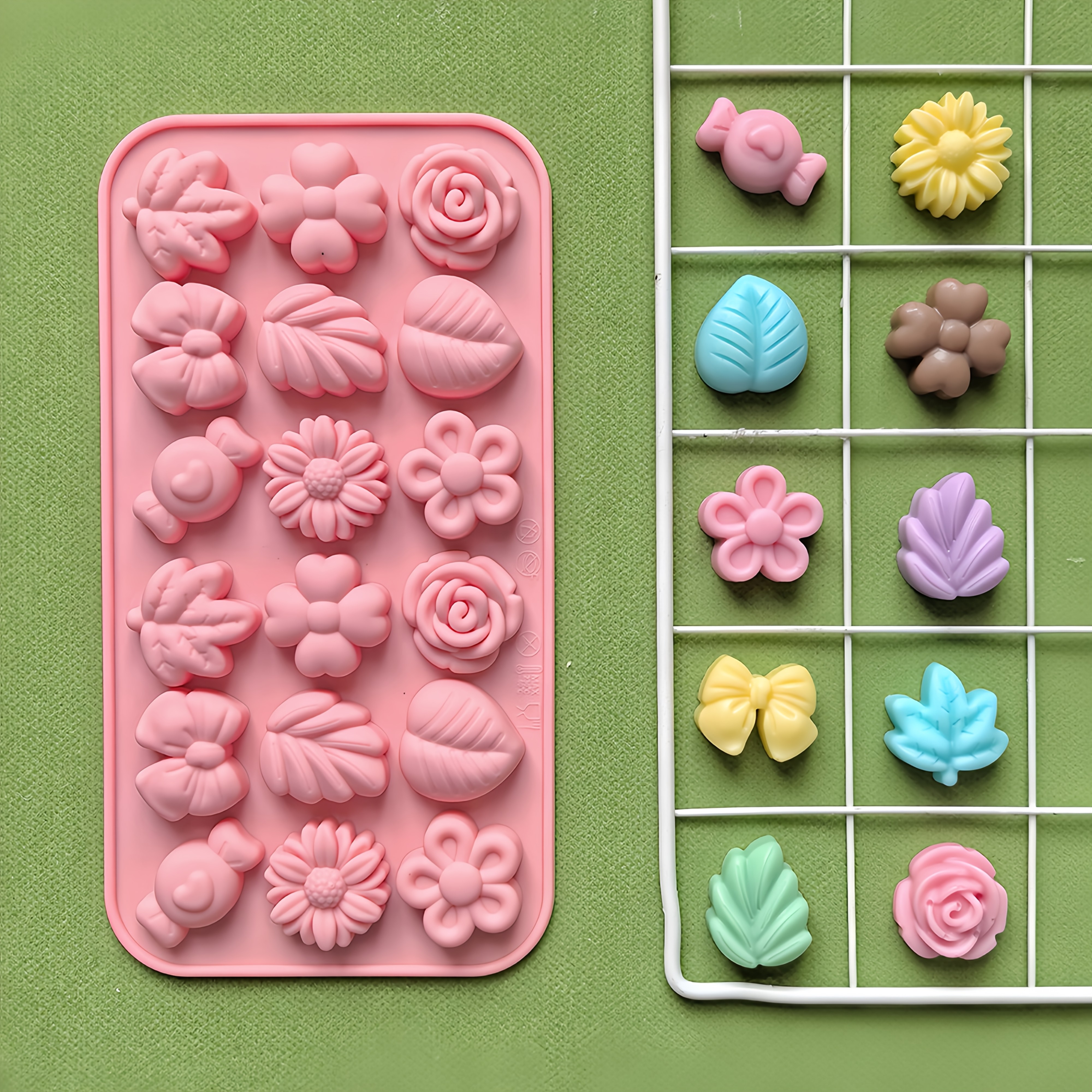 18pcs Silicone Candle Molds -  - مراجعة Candle Making Gel Wax وسعره