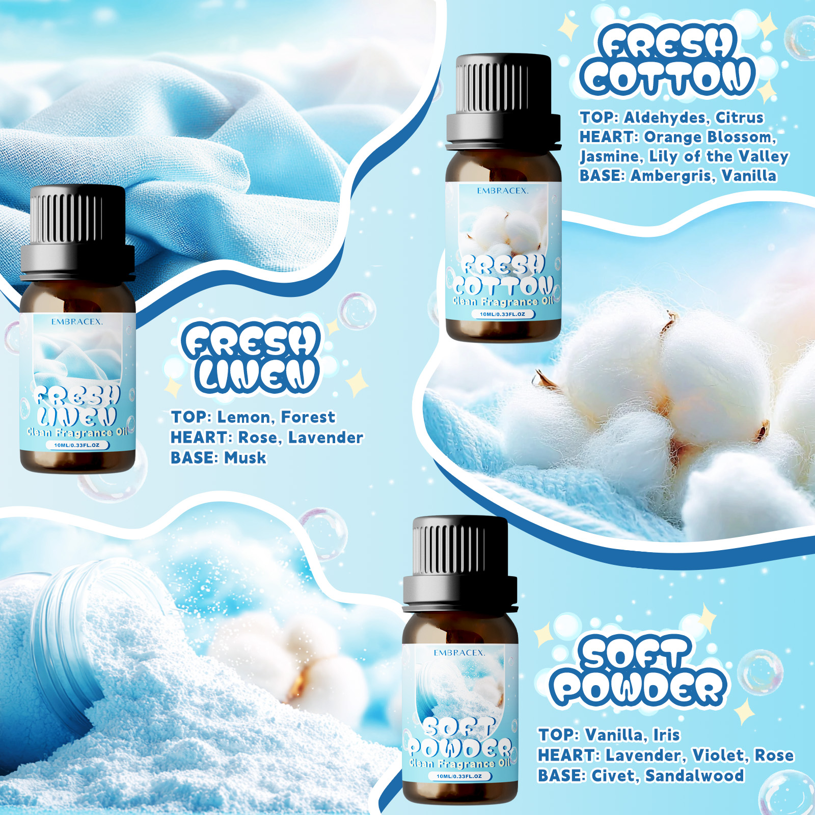 10ml Soft Powder Essential Oil - مراجعة Candle Making Essential Oil وسعره
