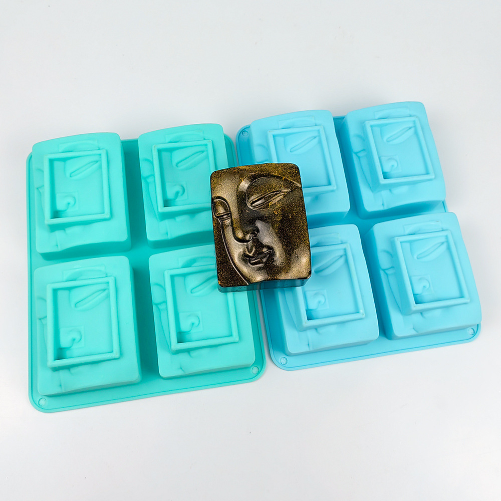 4 Holes Buddha Portrait Soap M - مراجعة Candle Making Video وسعره