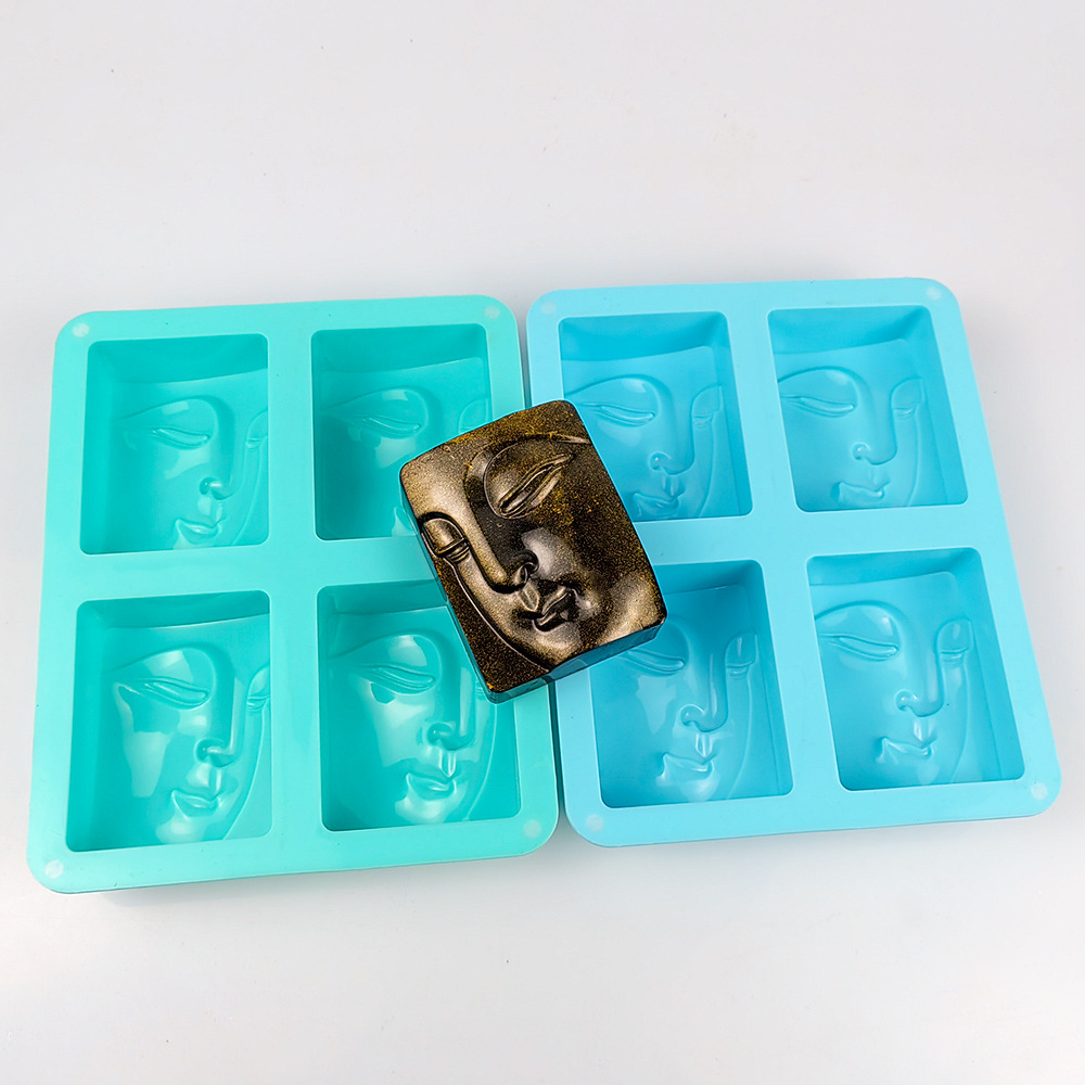 4 Holes Buddha Portrait Soap M - مراجعة Candle Making Video وسعره